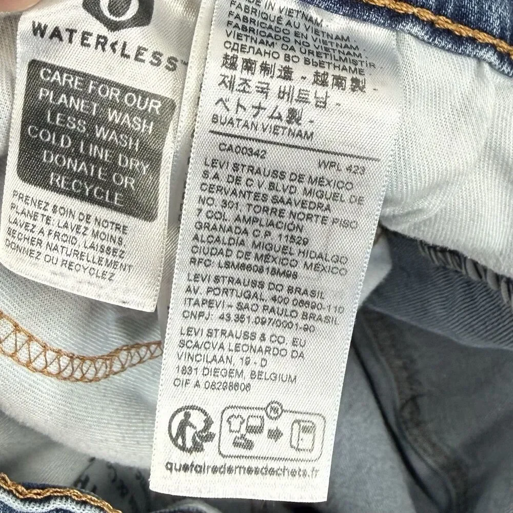 Levis 511 Slim Fit Stretch Jeans Mens Size 38x32 Med Wash Denim Casual Pants